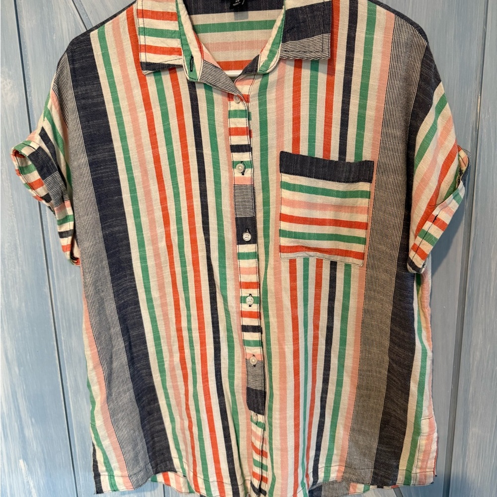 a.n.a Multicolor Striped Casual Shirt